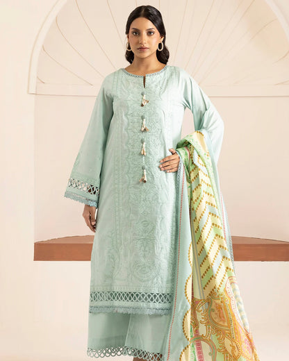 Zellbury | Embroidered Cotton Denting Dupatta | Design 209