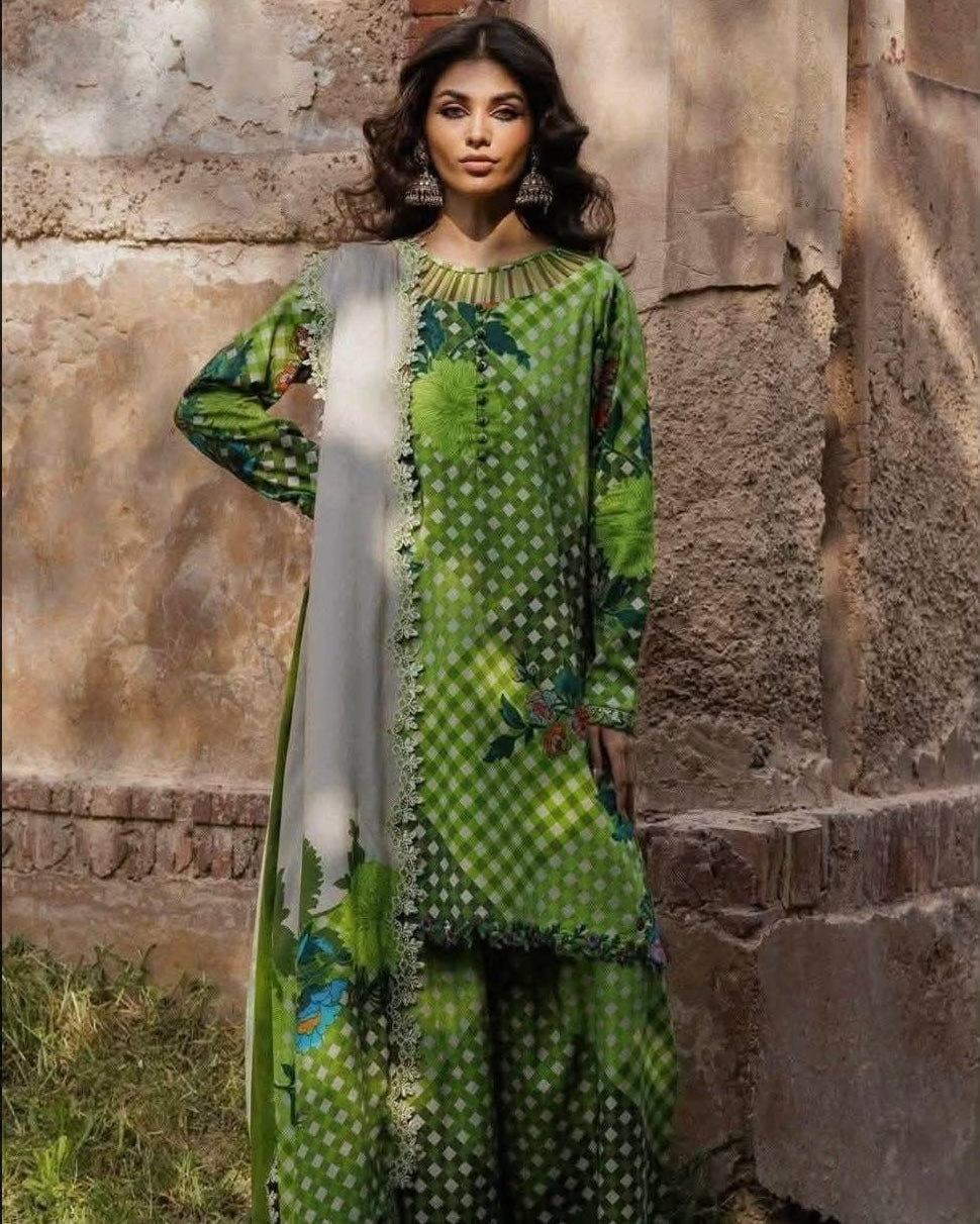 Charizma Winter | Embroidered Printed Staple | Design 21