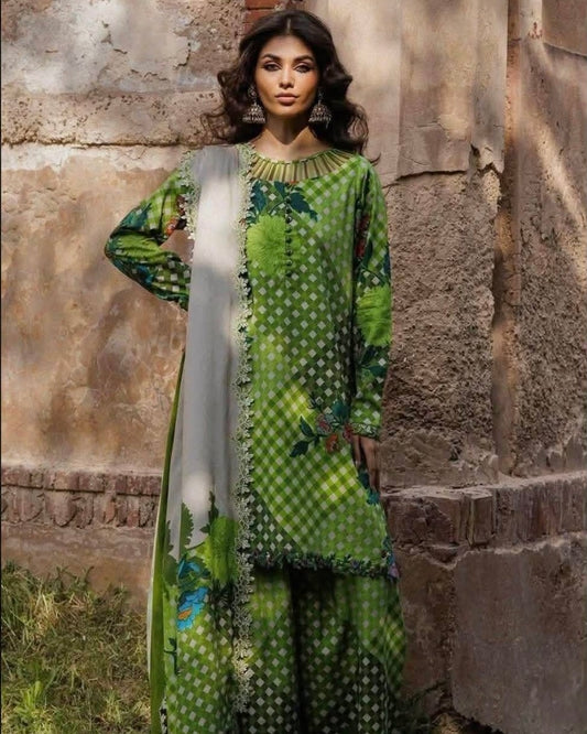 Charizma Winter | Embroidered Printed Staple | Design 21