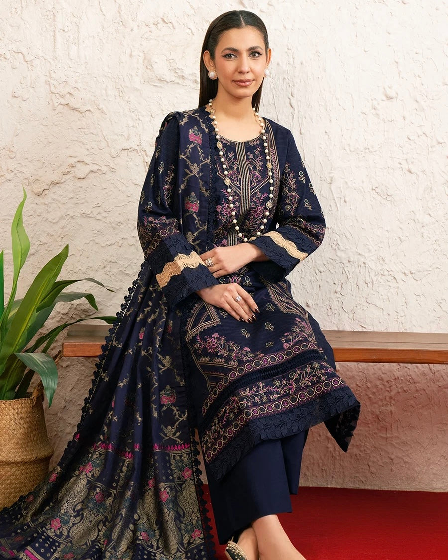 Johra Minaal | Emb Lawn with Jacquard Dupatta | Design 220