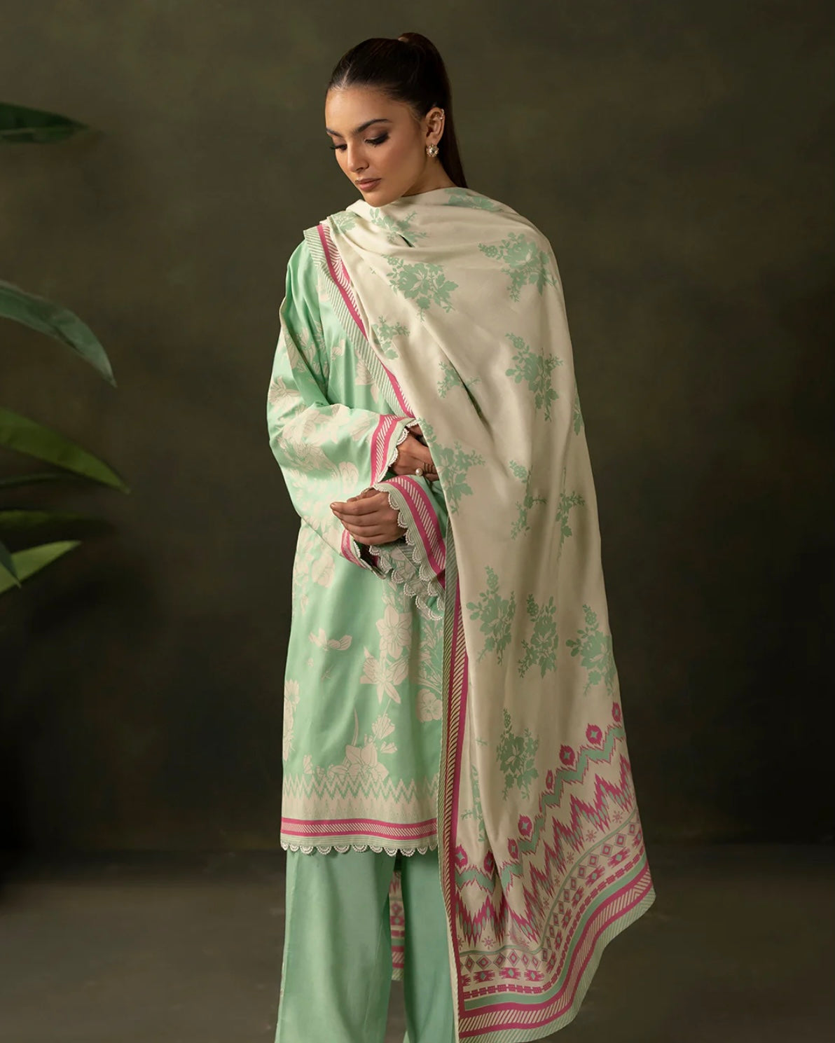 Zellbury | Embroidered Viscose 3pc | Design 224