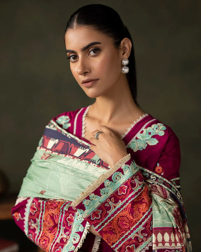 Zellbury | Embroidered Viscose 3Pc | Design 235