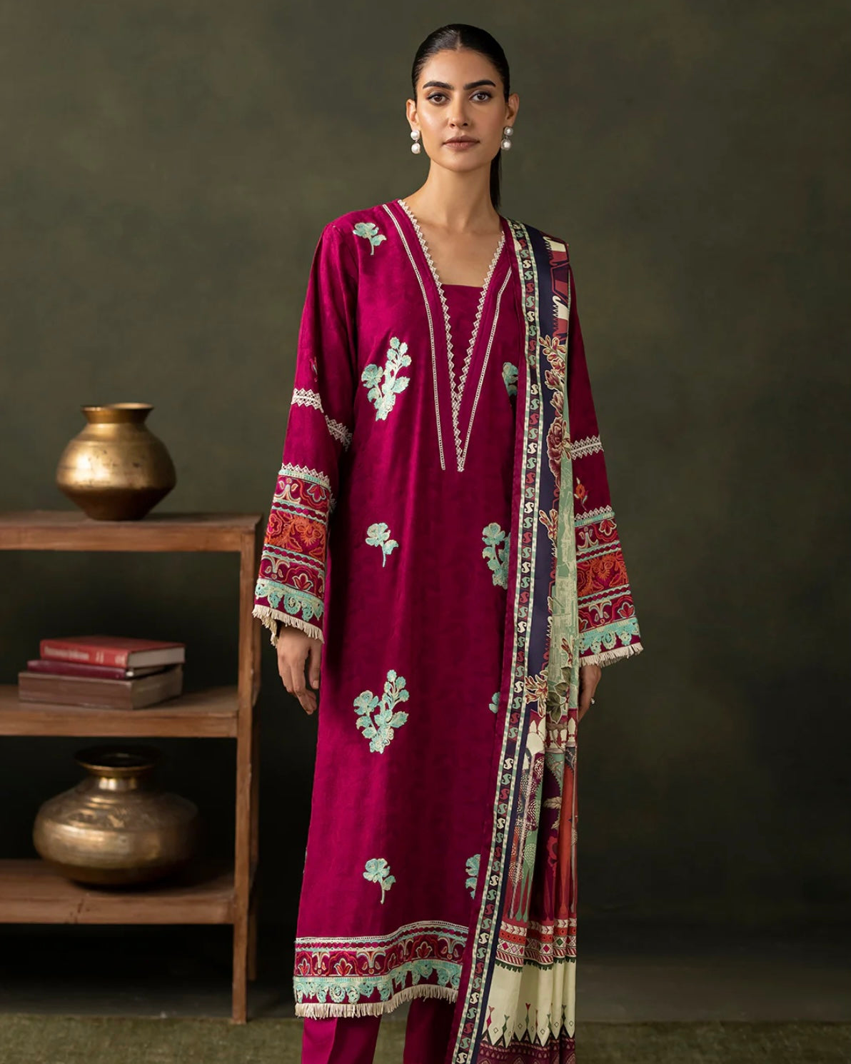 Zellbury | Embroidered Viscose 3Pc | Design 235