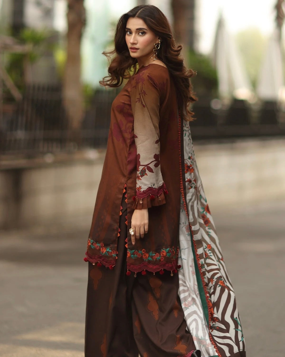 Charizma Winter | Embroidered Printed Staple | Design 23