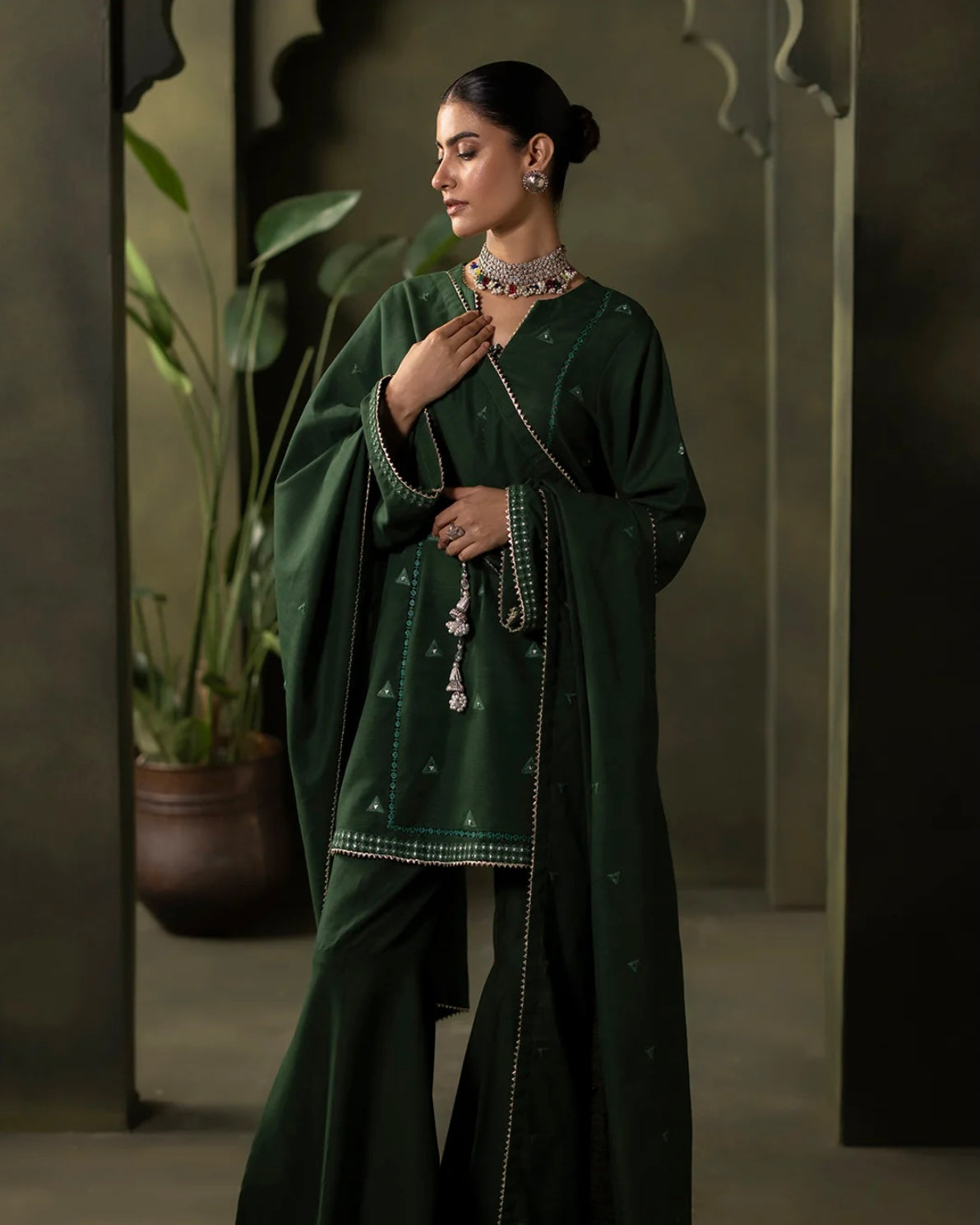 Zellbury | Embroidered Khaddar 3Pc | Design 240