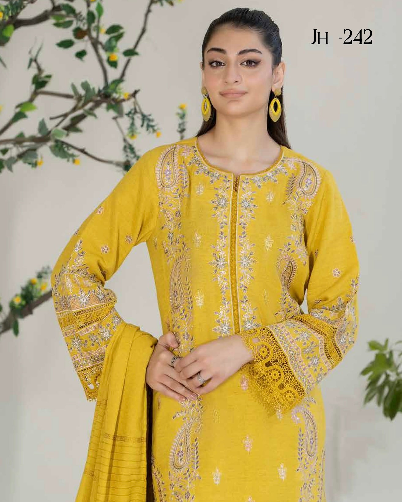 Johra Eshaal | Embroidered Karandi | Design 242