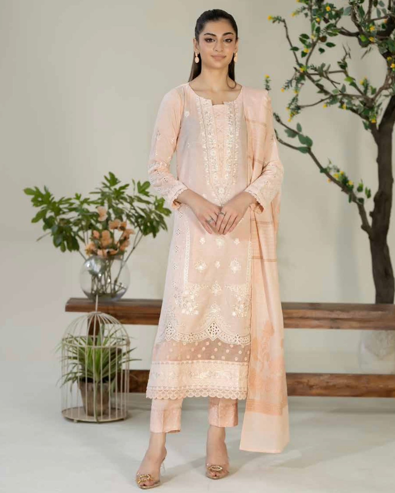 Johra Eshaal | Embroidered Karandi | Design 244