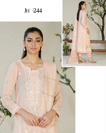 Johra Eshaal | Embroidered Karandi | Design 244