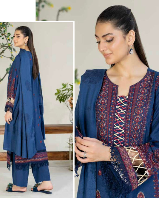 Johra Eshaal | Embroidered Karandi | Design 245