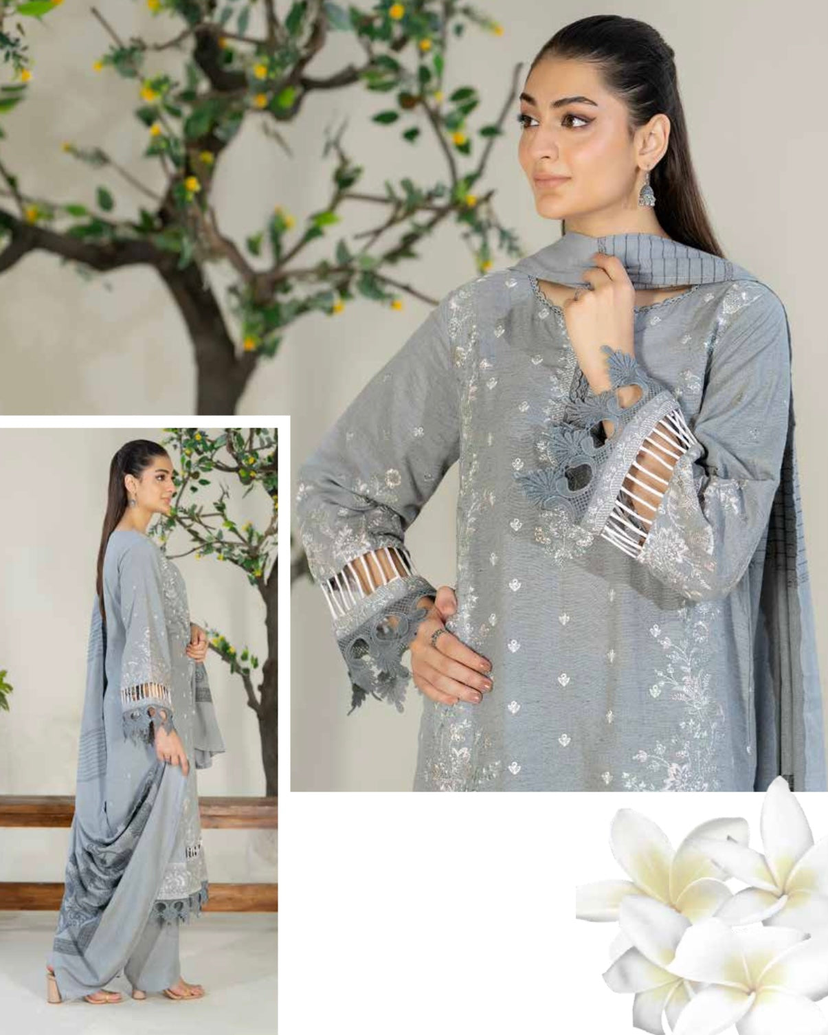 Johra Eshaal | Embroidered Karandi | Design 246
