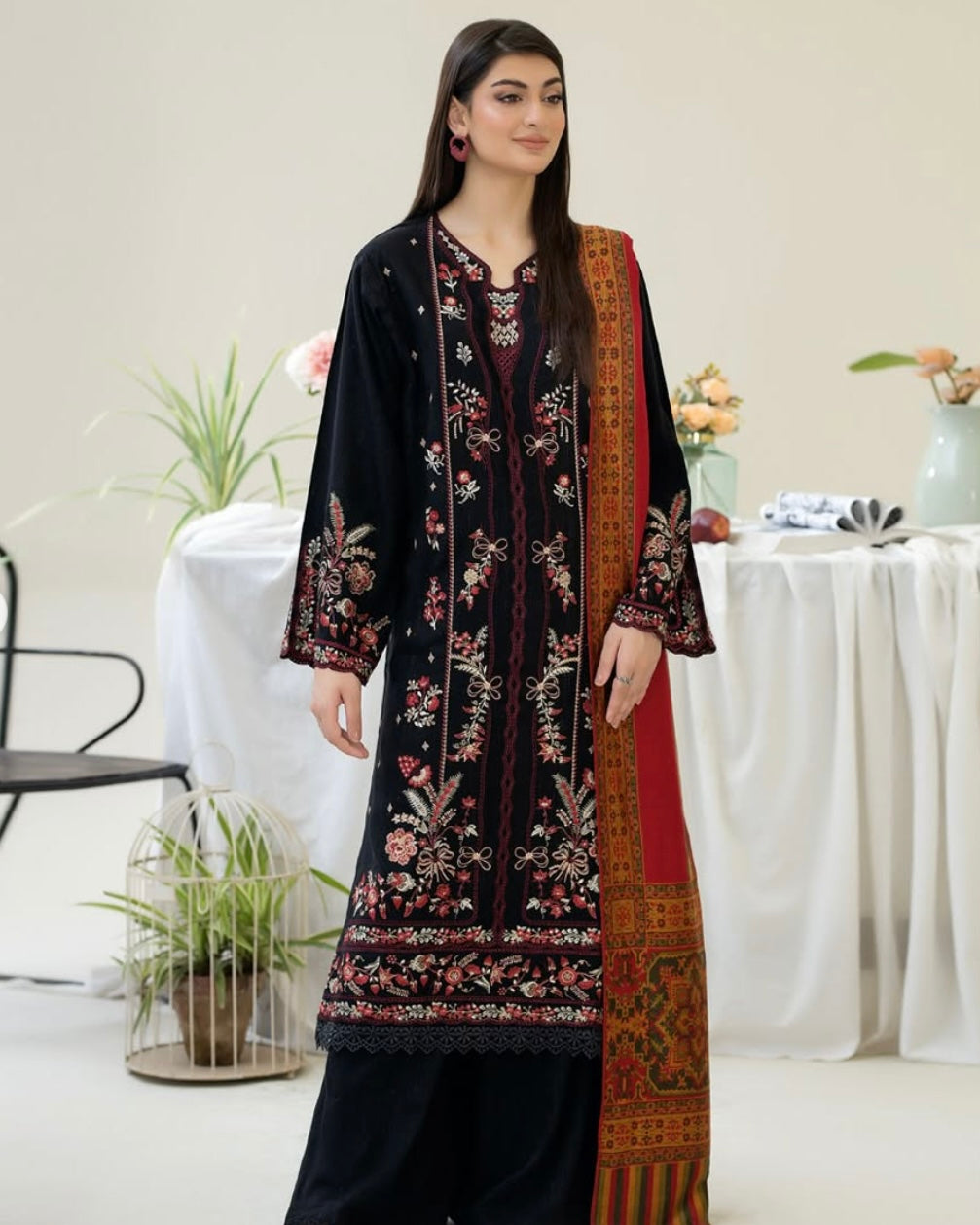 Johra Kadeem | Embroidered Fancy Peach Leather | Design 247