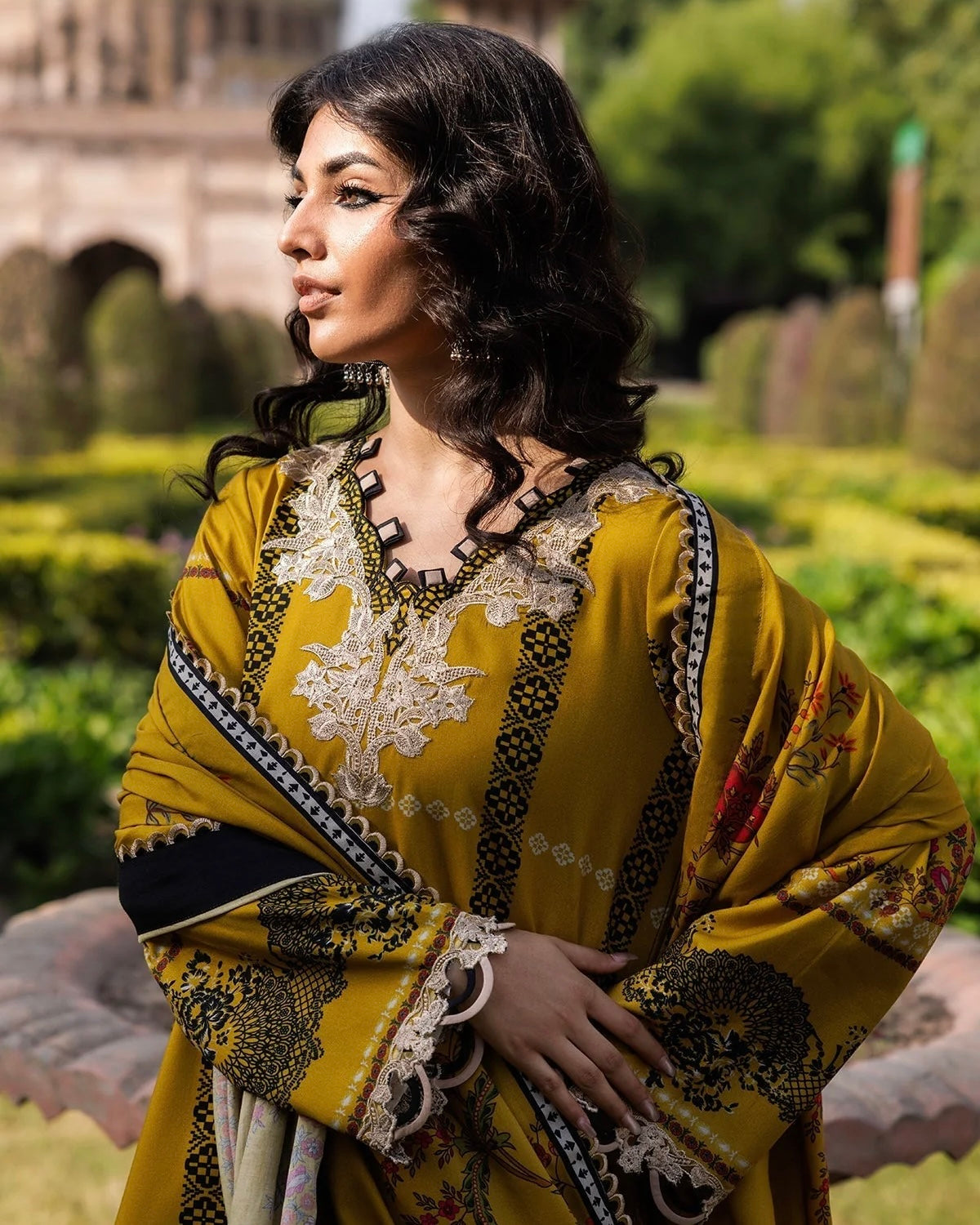 Charizma Winter | Embroidered Printed Staple | Design 24