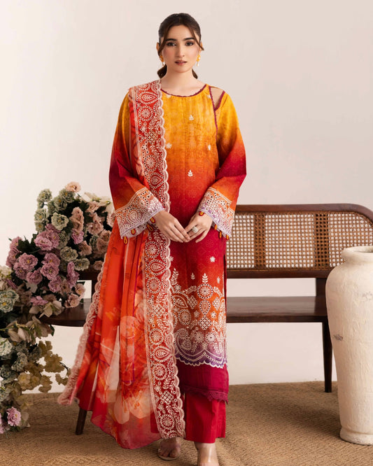 Johra Sameel | Embroidered Doria Lawn | Design 253