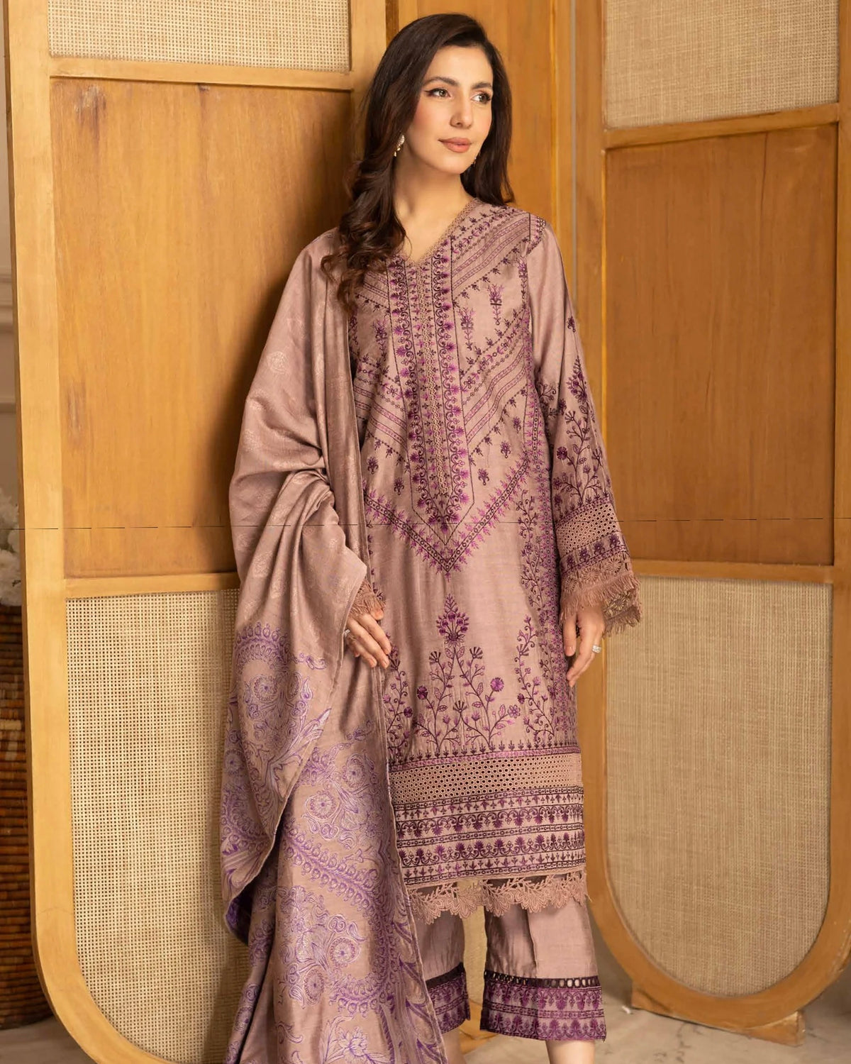 Johra Mehmat | Chambray Jacquard Shawl | Design 278