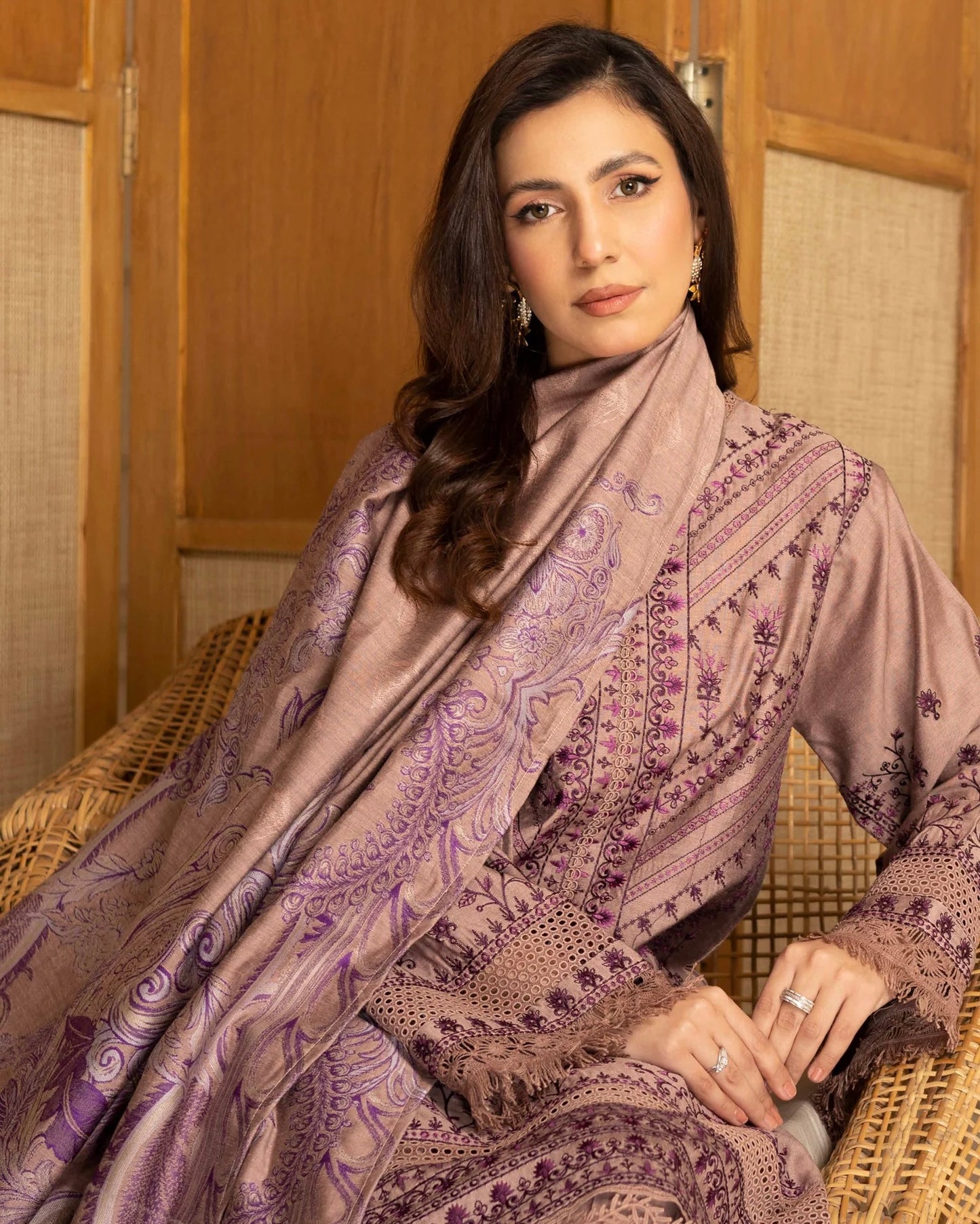 Johra Mehmat | Chambray Jacquard Shawl | Design 278