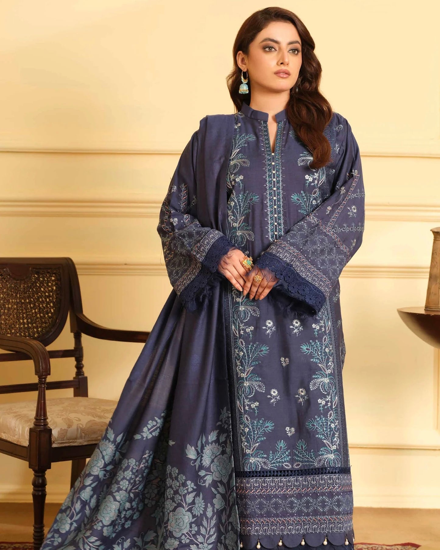 Johra Mehmat | Chambray Jacquard Shawl | Design 279