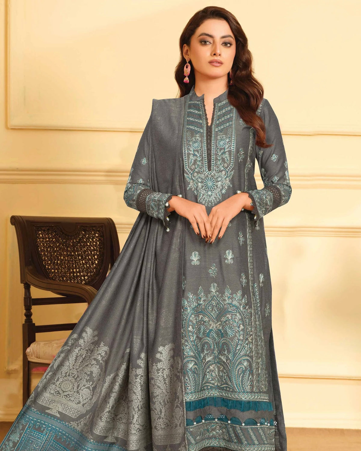 Johra Mehmat | Chambray Jacquard Shawl | Design 281