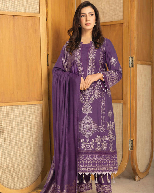 Johra Jaaishah | Chambray Jacquard Shawl | Design 285