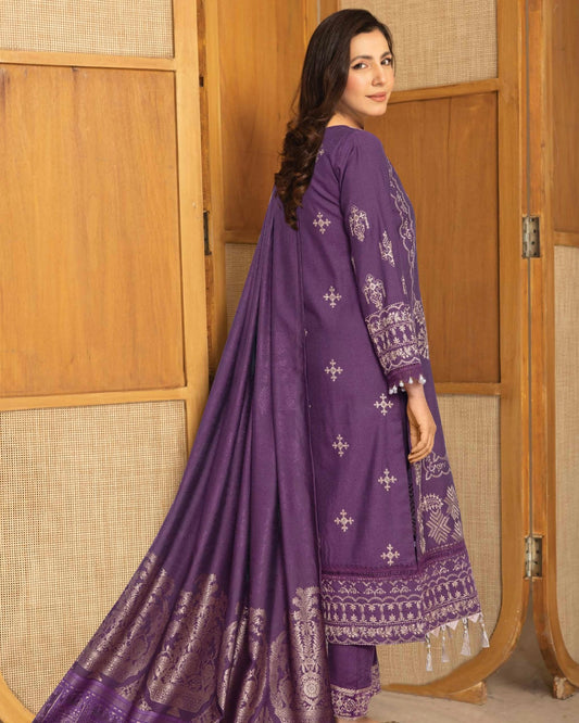 Johra Jaaishah | Chambray Jacquard Shawl | Design 285