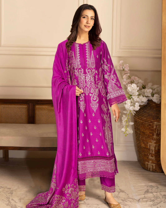 Johra Jaaishah | Chambray Jacquard Shawl | Design 286