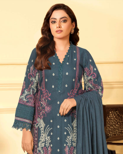 Johra Jaaishah | Chambray Jacquard Shawl | Design 287