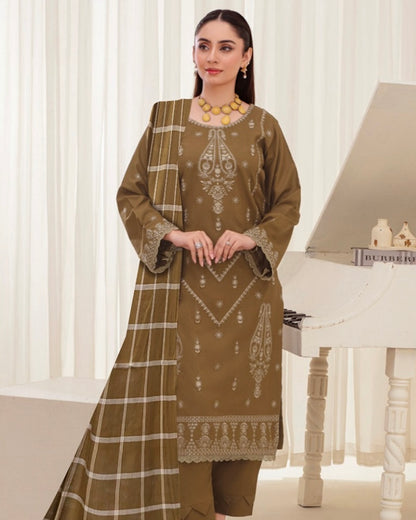 Gull-e-Rukh | Embroidered Dhanak Pashmina Shawl | Design 2A