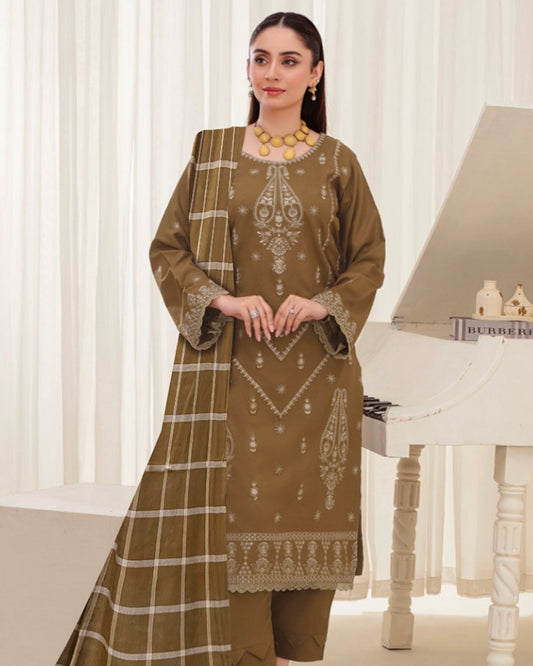 Gull-e-Rukh | Embroidered Dhanak Pashmina Shawl | Design 2A