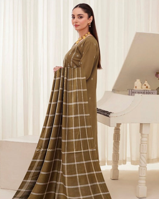 Gull-e-Rukh | Embroidered Dhanak Pashmina Shawl | Design 2A