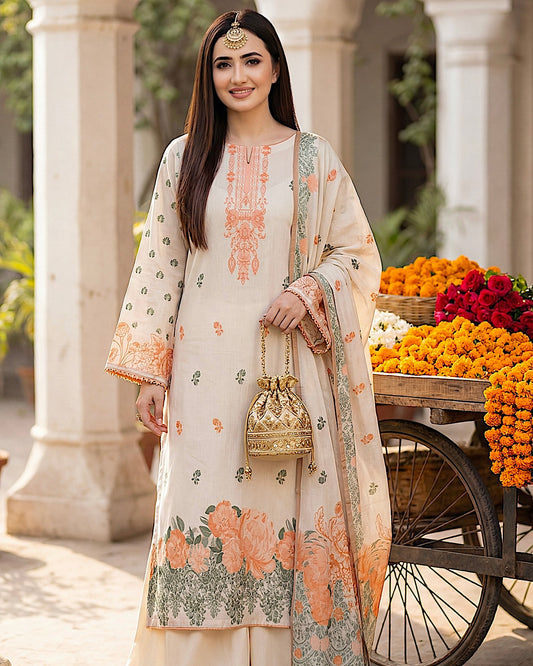 Gullerukh Banarsi | Jacquard Lawn | Design 2