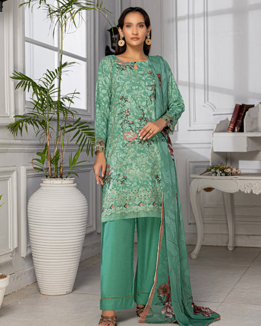 Fantak Grace | Embroidered Printed Viscose | Design 2