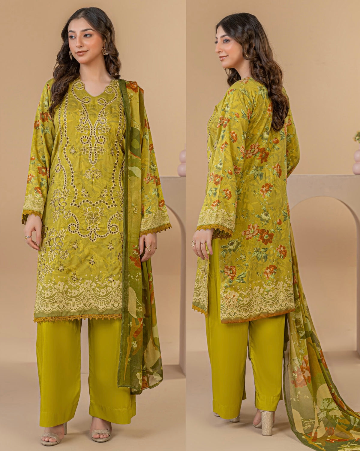 Palwasha Dastak | Embroidered Printed Viscose | Design 2