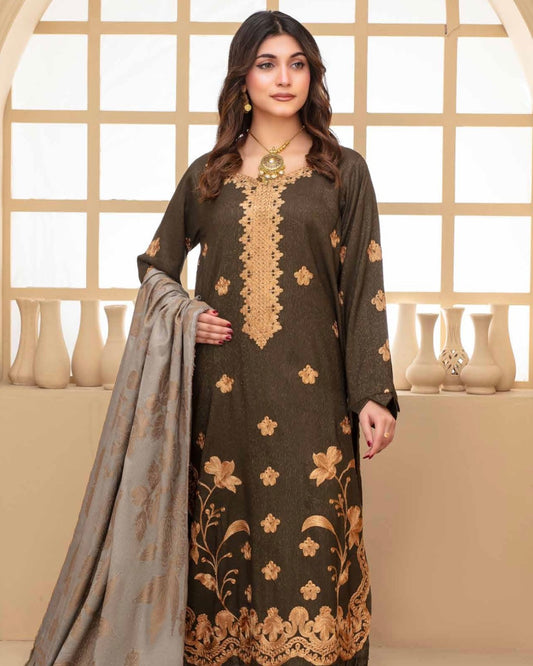 Gull-e-Rukh | Embroidered Zari Wool | Design 2