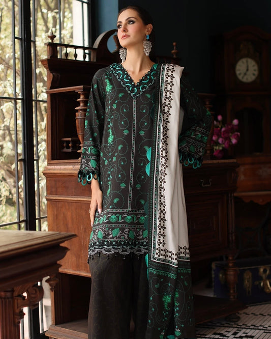 Charizma Winter | Embroidered Printed Staple | Design 2