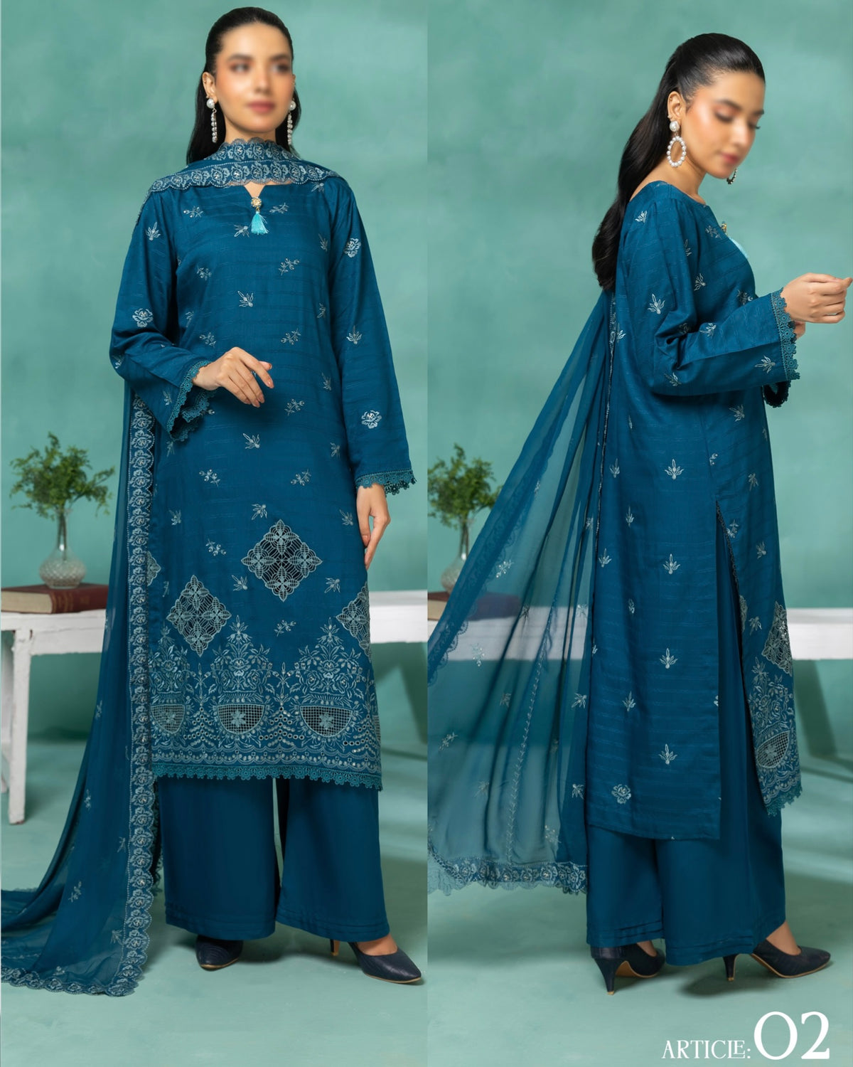Fantak Zeen | Embroidered Viscose | Design 2