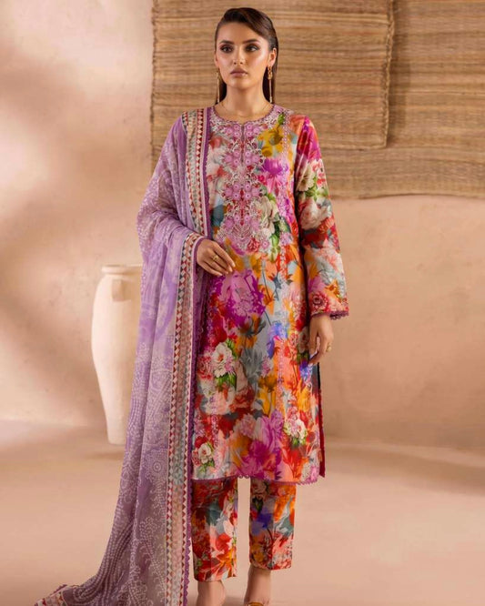GullJee Printkari | Embroidered Printed Lawn | Design 2