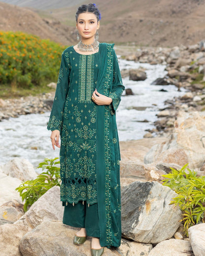 Sobia Waseem | Peach Leather Wool | Design 2