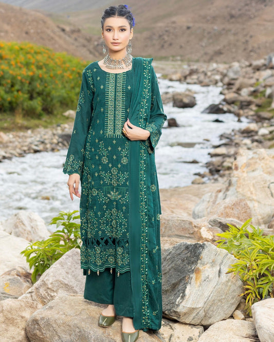 Sobia Waseem | Peach Leather Wool | Design 2