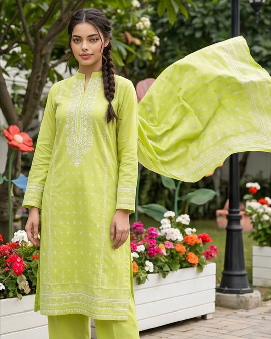 Regalia | Gold Paste Printed Lawn 3pc | Design 2