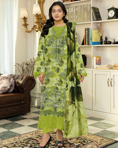 Fantak Batik | Embroidered Printed Karandi | Design 2
