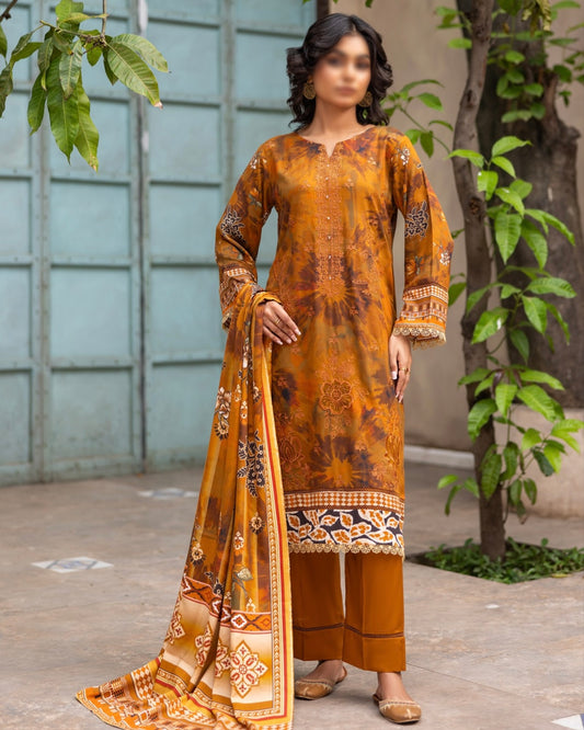 Fantak Sahil | Embroidered Printed Staple | Design 2