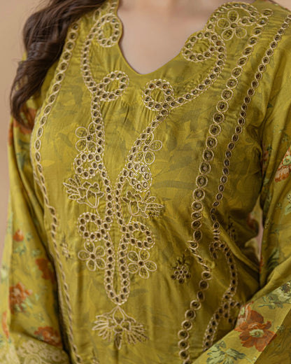 Palwasha Dastak | Embroidered Printed Viscose | Design 2