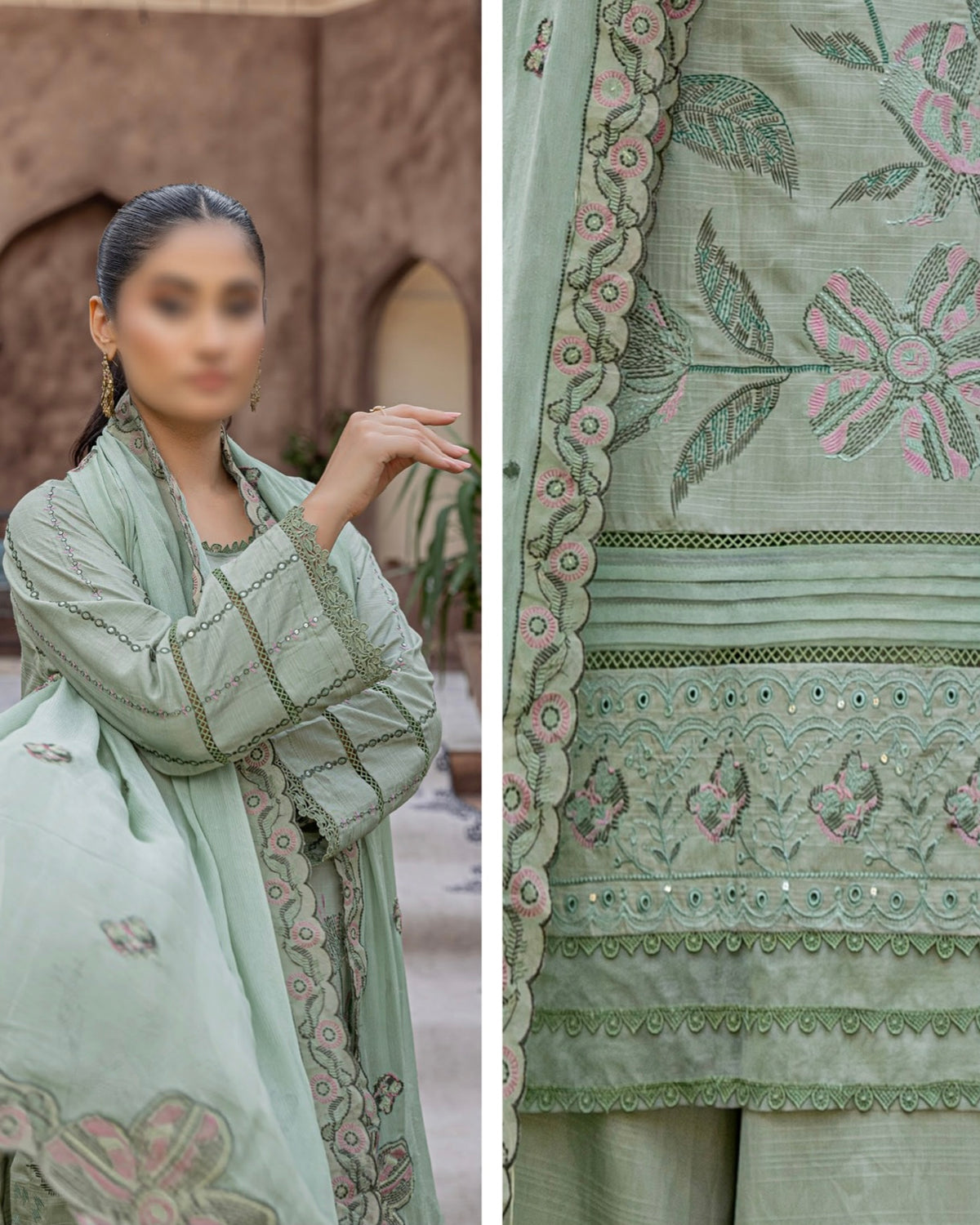 Fantak Ayra | Embroidered Doria Viscose | Design 2