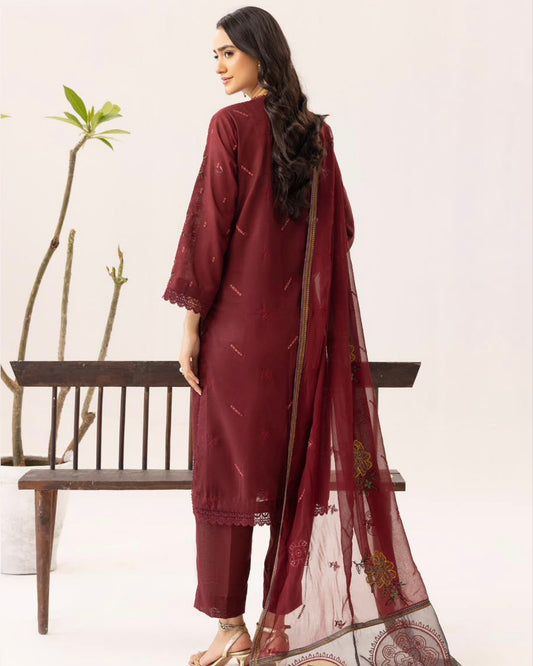 Palwasha Vaniya | Emb Karandi with Emb Chiffon Dupatta | Design 2