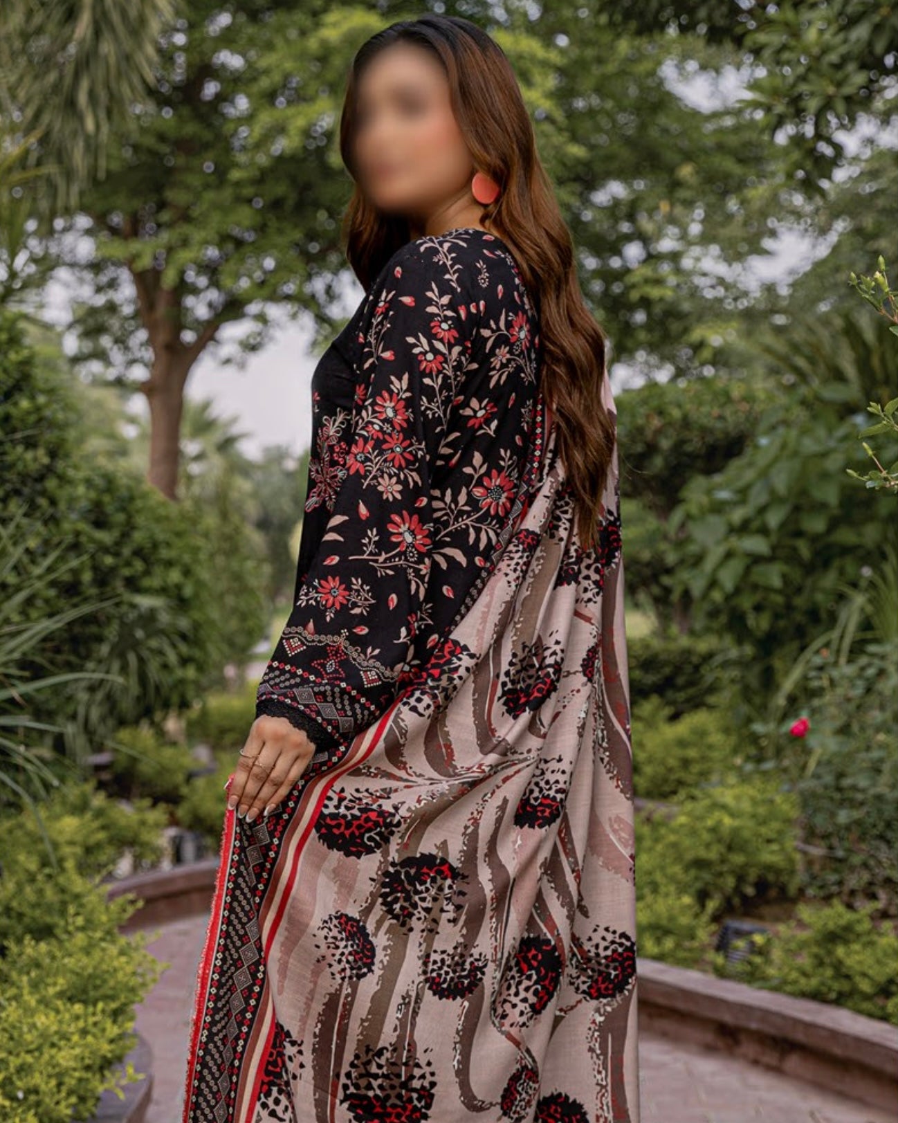 Fantak Jasmine | Embroidered Printed Staple | Design 2