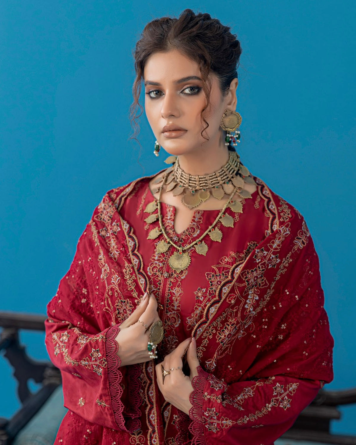 Palwasha Pakeeza | Emb Viscose with Emb Chiffon Dupatta | Design 2