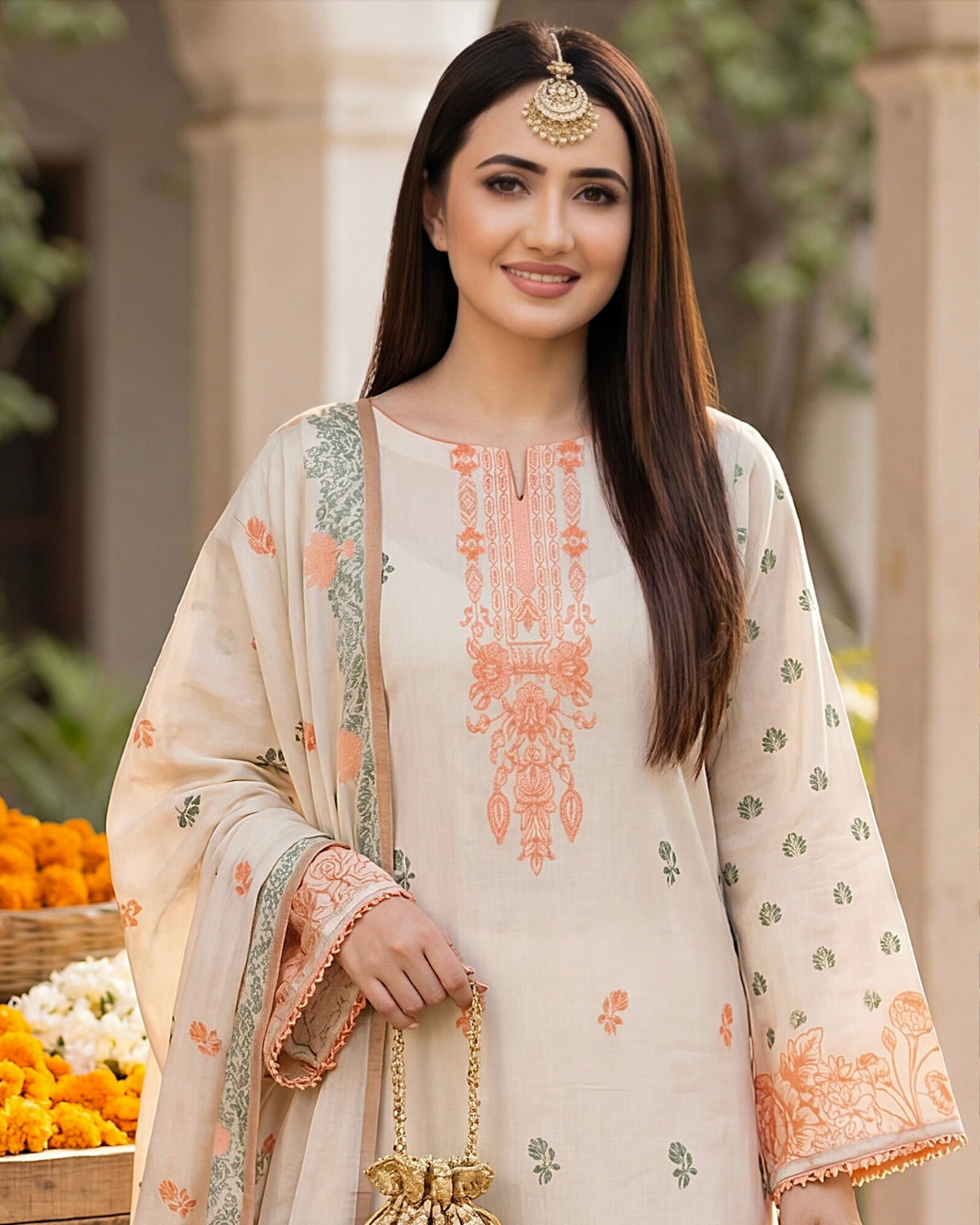 Gullerukh Banarsi | Jacquard Lawn | Design 2