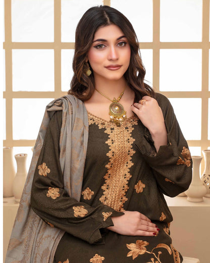 Gull-e-Rukh | Embroidered Zari Wool | Design 2