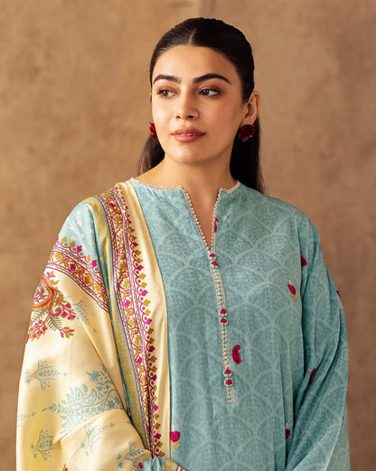 Zellbury | Embroidered Viscose 3Pc | Design 318
