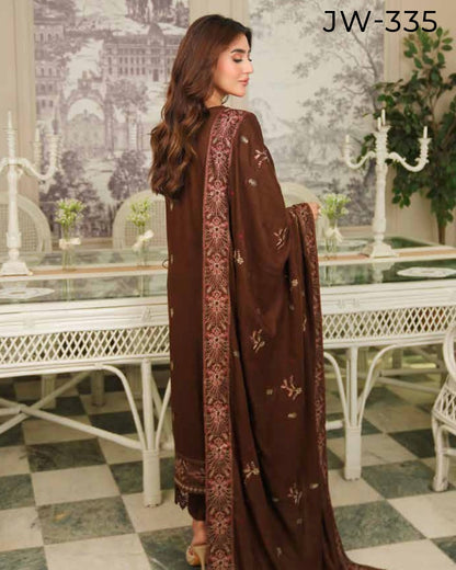 Johra Aarnish | Embroidered Fancy Peach Leather | Design 335