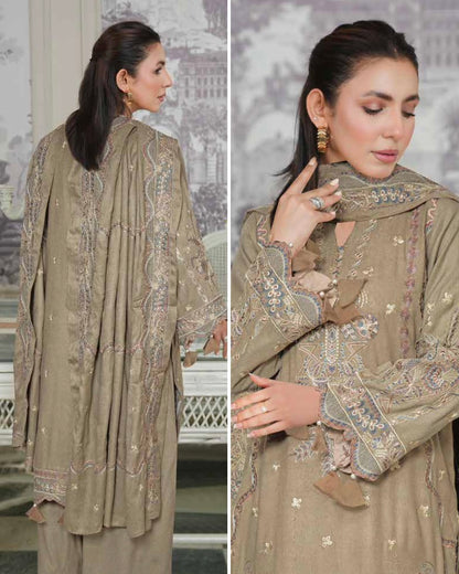 Johra Aarnish | Embroidered Fancy Peach Leather | Design 336